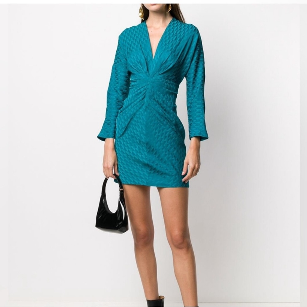 Sandro Aney Dress Petrole Blue Teal Size 36 NWT